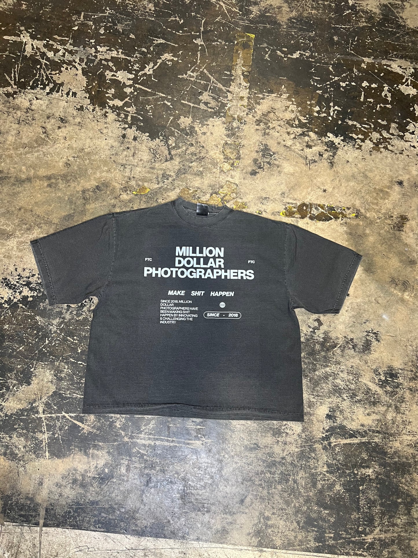 Million Dollar Photographers Drop Shoulder Tee (white)