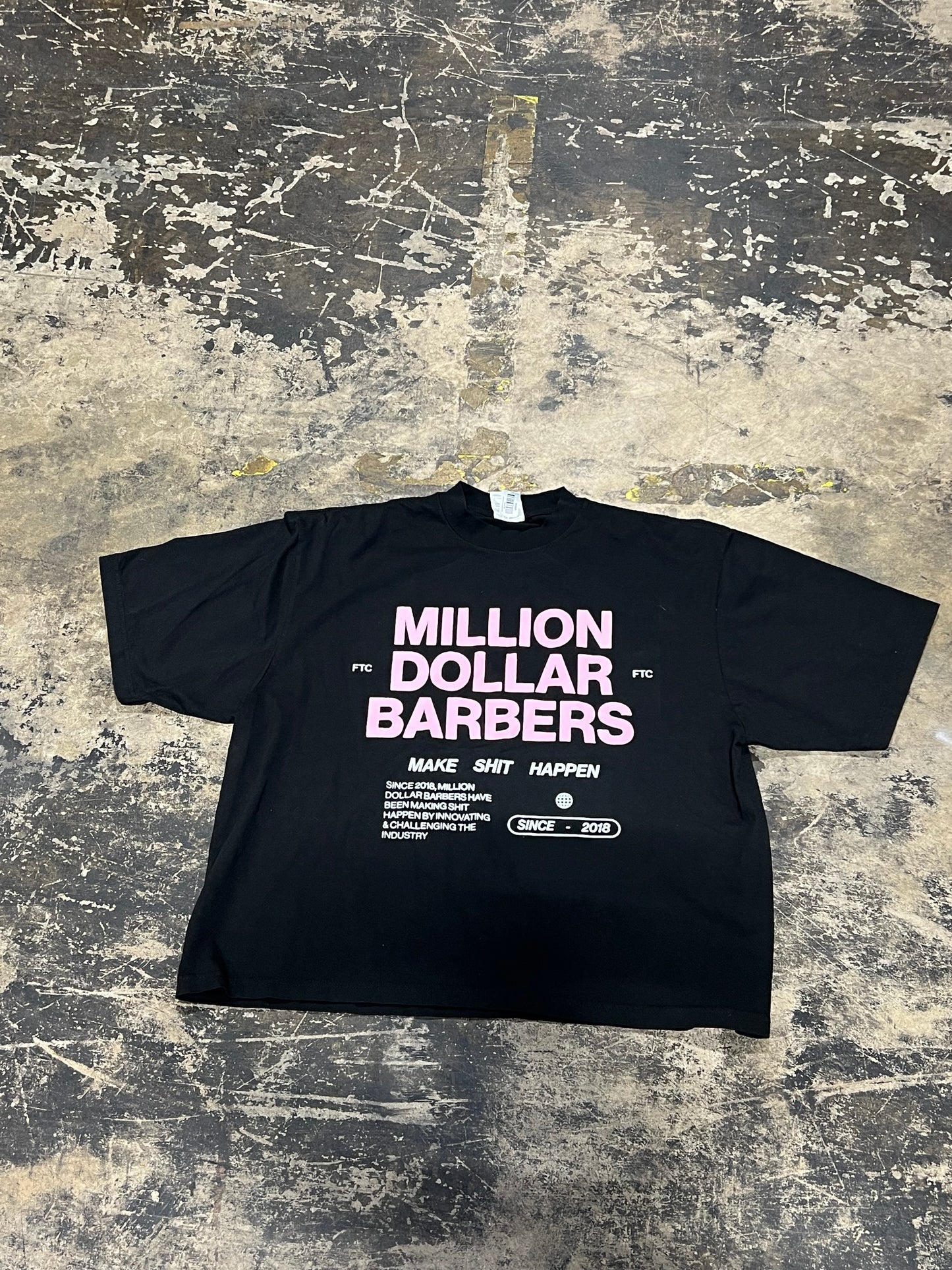 Million Dollar Barbers Drop Shoulder Tee (Pink)