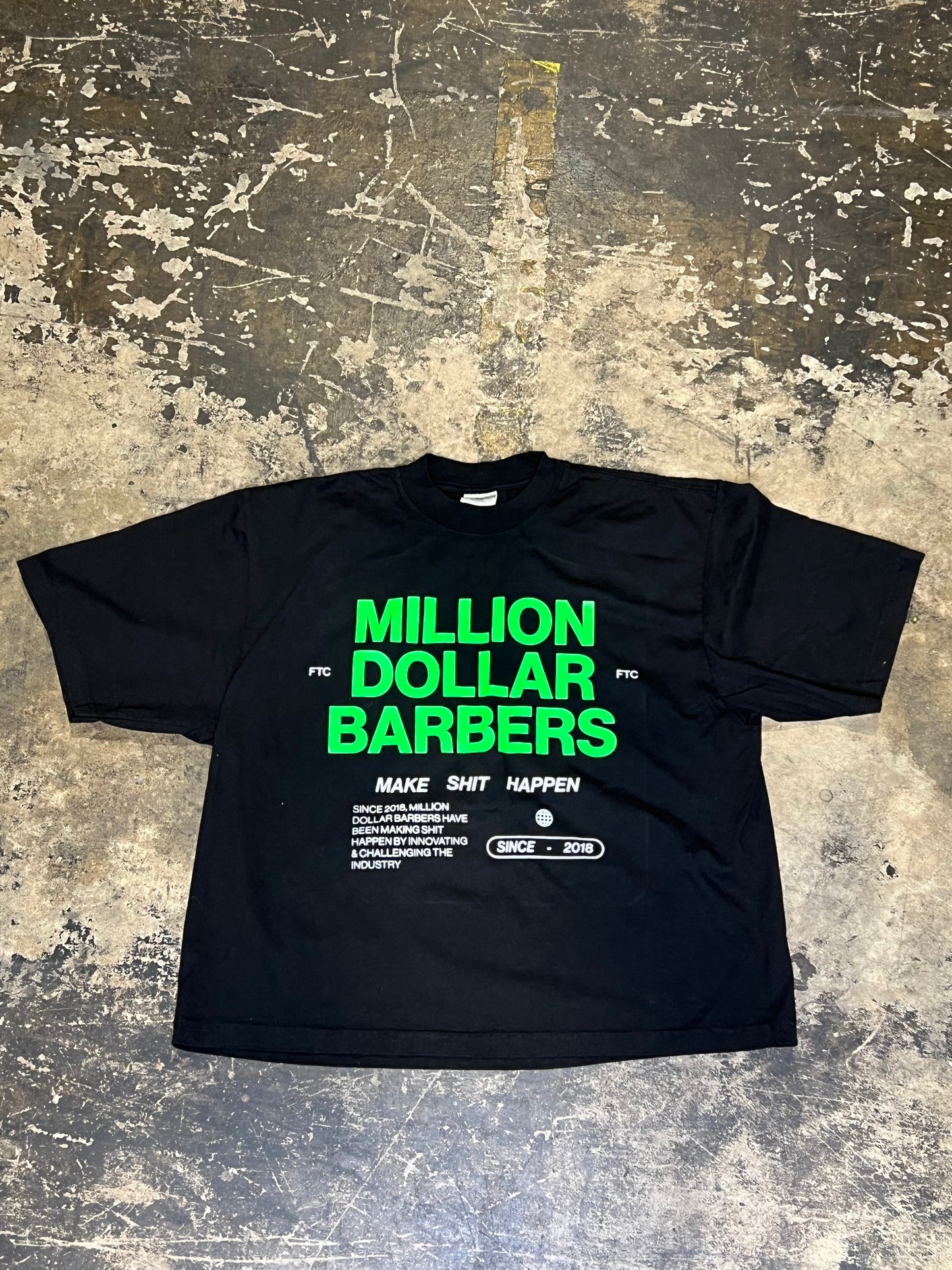 Million Dollar Barbers Drop Shoulder Tee (Slime Green)