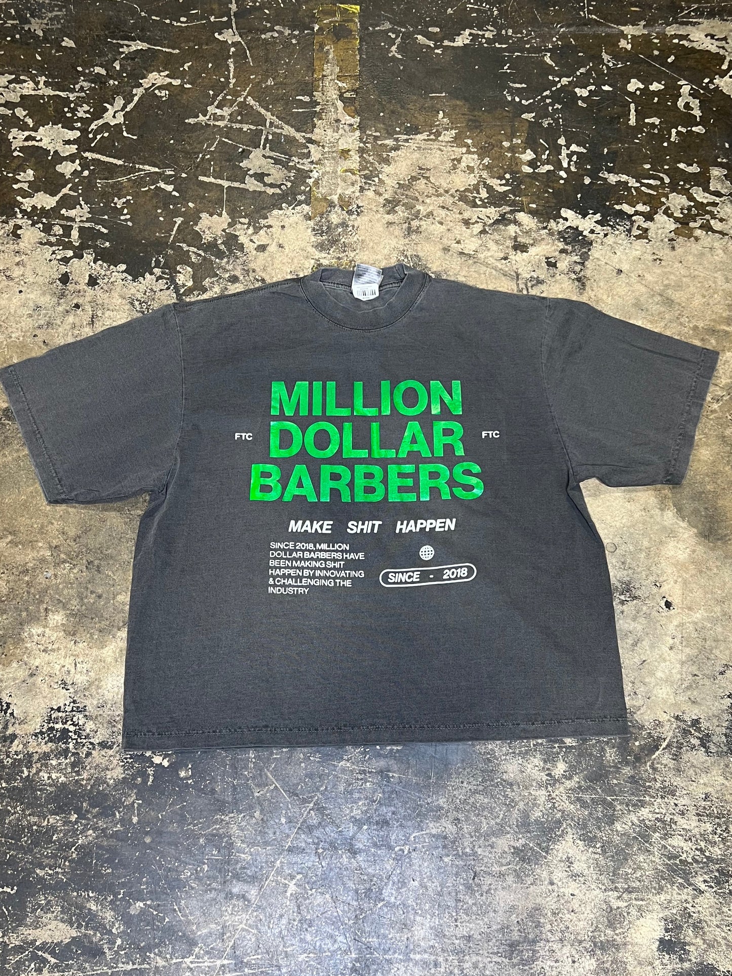 Million Dollar Barbers Drop Shoulder Tee (Money Green)