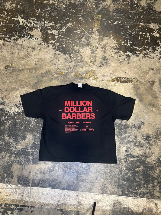 Million Dollar Barbers Drop Shoulder Tee (Red)